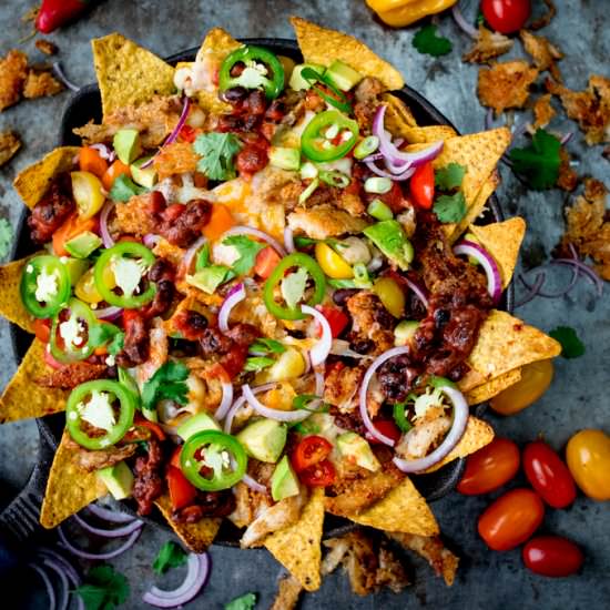 Crispy Turkey Nachos - Recipe photo by KitchenSanctuary