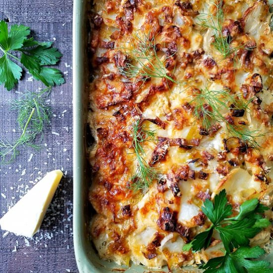 Potato Leek & Fennel Gratin - Recipe photo by Give it Some Thyme