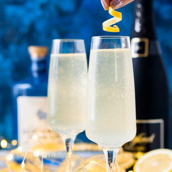 French 75 Cocktail - Recipe photo by fickrj5