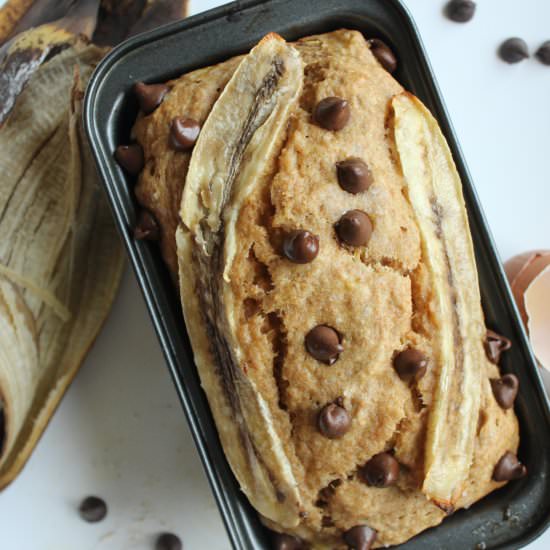 SeaSalt Dark Chocolate Banana Bread - Recipe photo by thegranoladiaries