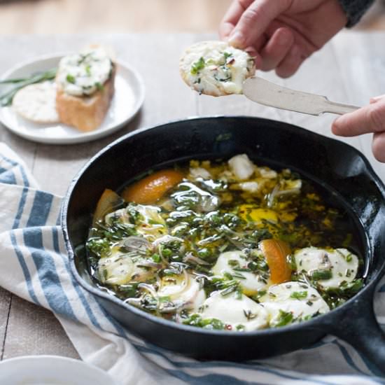 Baked Goat Cheese with Herbs - Recipe photo by BourbonAndHoney