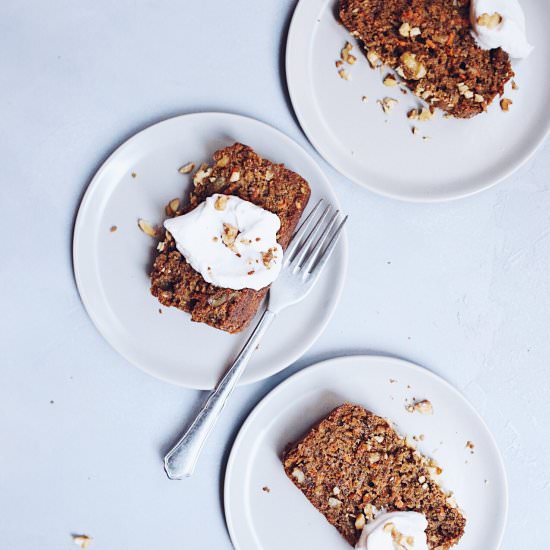 Paleo Carrot Walnut Loaf Cake - Recipe photo by food by mars
