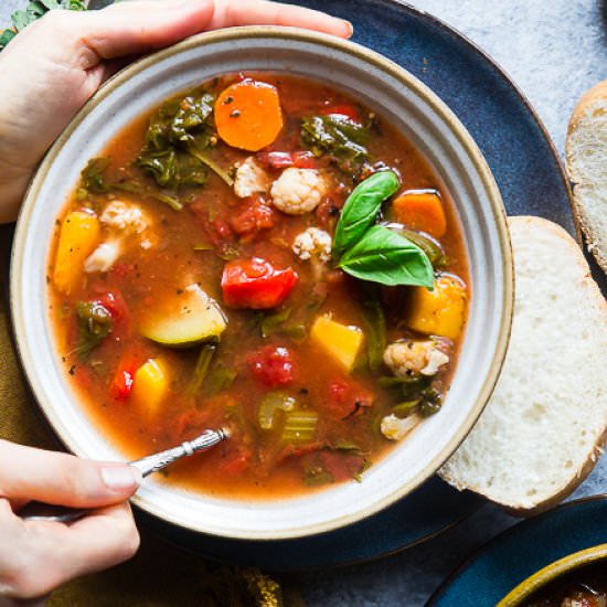 Homemade Crockpot Vegetable Soup - Recipe photo by foodfaithfitness