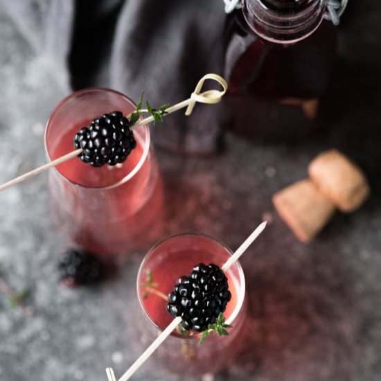 Blackberry Ginger Bellini - Recipe photo by platingsandpairings