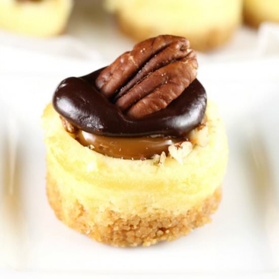 Mini Turtle Cheesecakes - Recipe photo by missinthekitchen