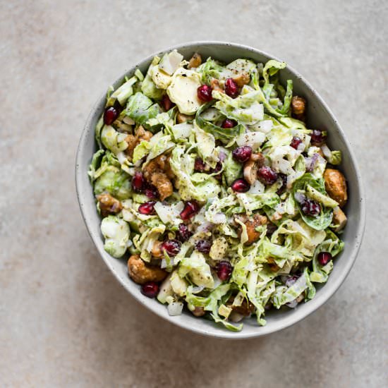 Winter Brussels Sprouts Slaw - Recipe photo by saltandlavender