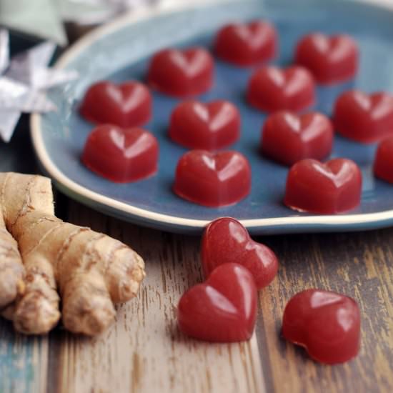 Anti-Inflammatory Ginger Wine Gums - Recipe photo by The Histamine Friendly Kitchen