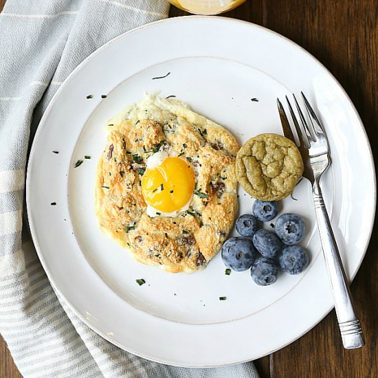 Turkey Sausage Cloud Eggs - Recipe photo by Delightful Mom Food
