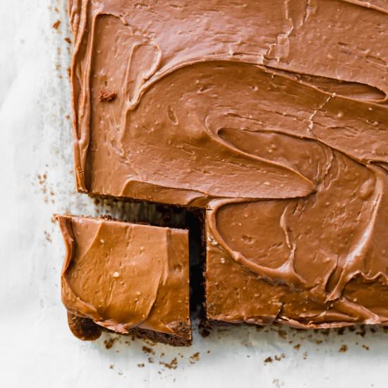 Chocolate Sheet Cake - Recipe photo by Salt and Baker