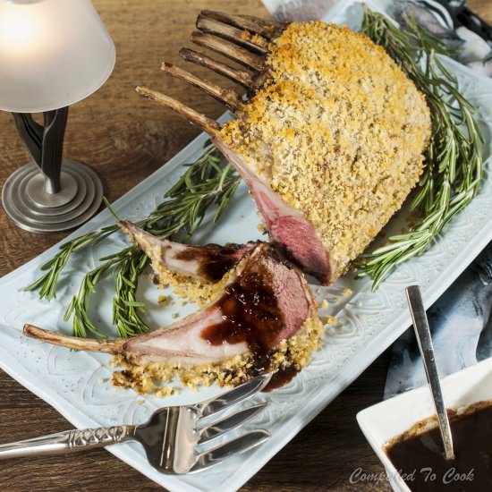 Rack of Lamb with Pomegranate Sauce - Recipe photo by Compelled To Cook