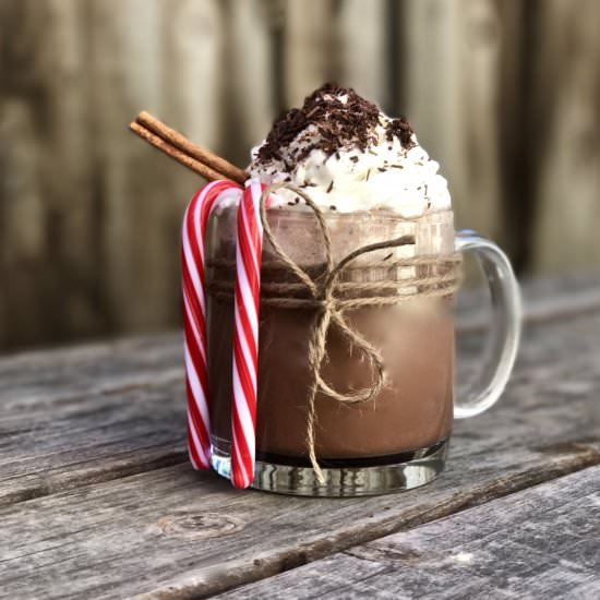 Peppermint Kahula Hot Chocolate - Recipe photo by simmerandsauce