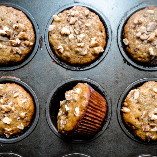 Banana Nut Muffins - Recipe photo by spatulainmypocket