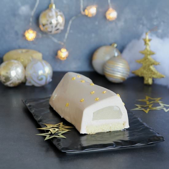 Chestnut and pear log cake - Recipe photo by Mahmoud