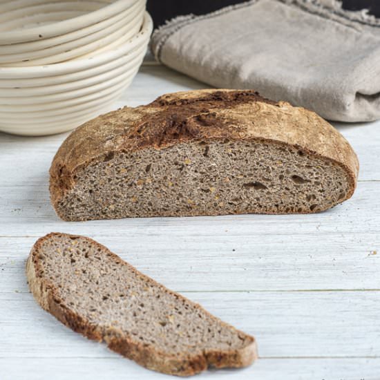 Tartine buckwheat flaxseed bread - Recipe photo by denisav