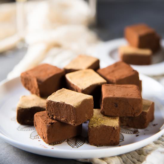 Chocolate Champagne Truffles - Recipe photo by The Flavor Bender