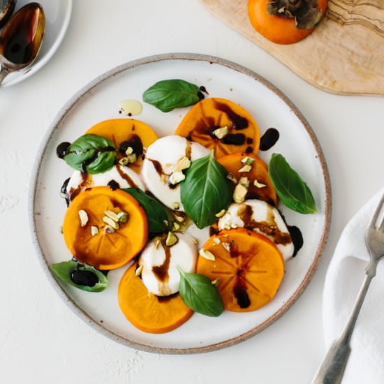 Persimmon Caprese - Recipe photo by Downshiftology