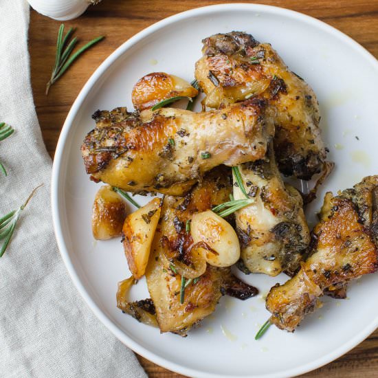 Rosemary Garlic Chicken Wings - Recipe photo by garlic and zest