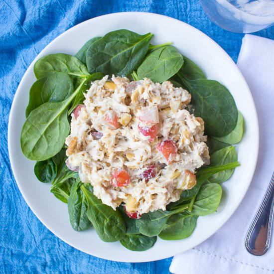 Cashew Grape Chicken Salad (GF) - Recipe photo by hotpankitchen