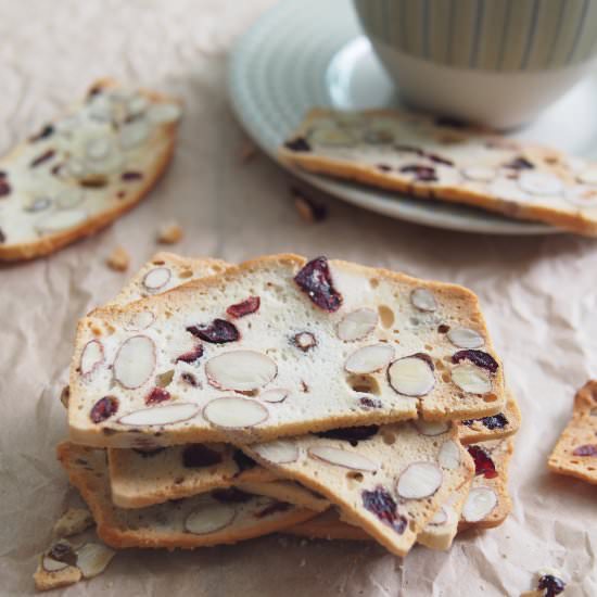 Almond Hazelnut Cranberry Biscotti - Recipe photo by Bake With Paws