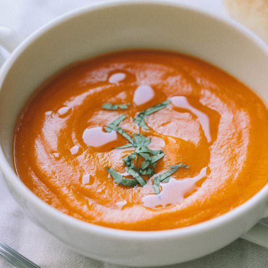 Carrot Ginger Soup - Recipe photo by athoughtforfood