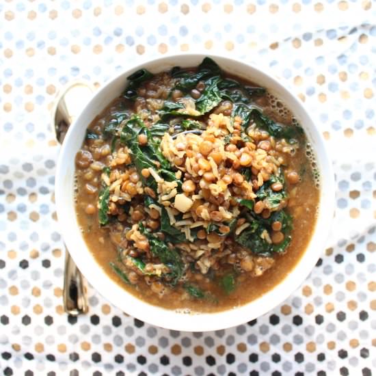 Mujadara soup - Recipe photo by meandthemoose