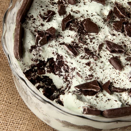 Dark Chocolate Mint Trifle - Recipe photo by browniebites