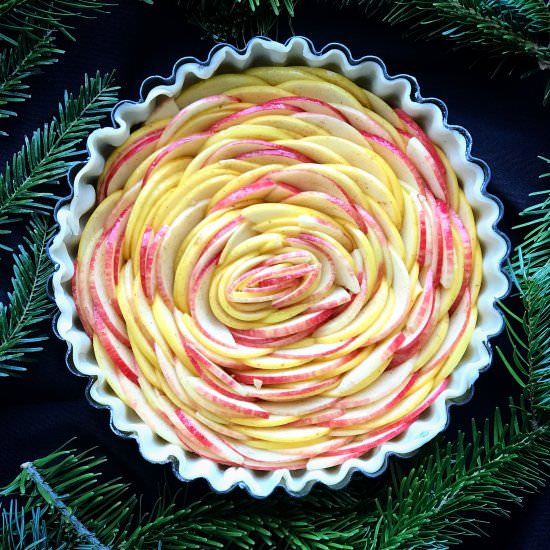 Rose Apple Tart - Recipe photo by rumblyinmytumbly