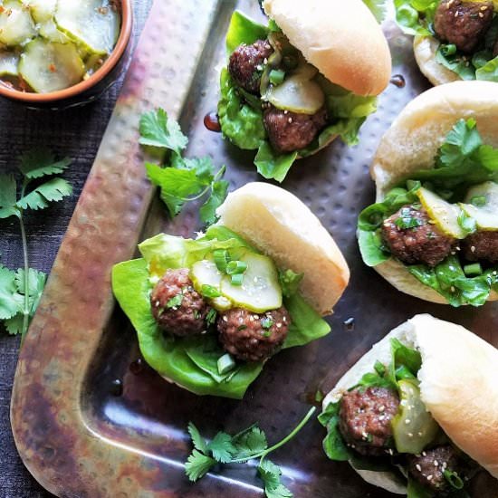 Asian Meatball Sliders - Recipe photo by Give it Some Thyme