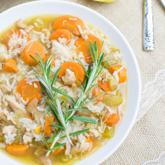 Lemon Rosemary Chicken Soup - Recipe photo by tabithatalksfood