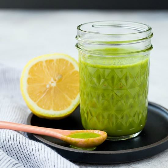 Lemon Basil Vinaigrette - Recipe photo by rachelcooksblog