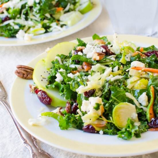 Crunchy Cabbage and Kale Salad - Recipe photo by garlic and zest