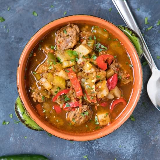 Spicy Sausage Soup - Recipe photo by ChiliPepperMadness