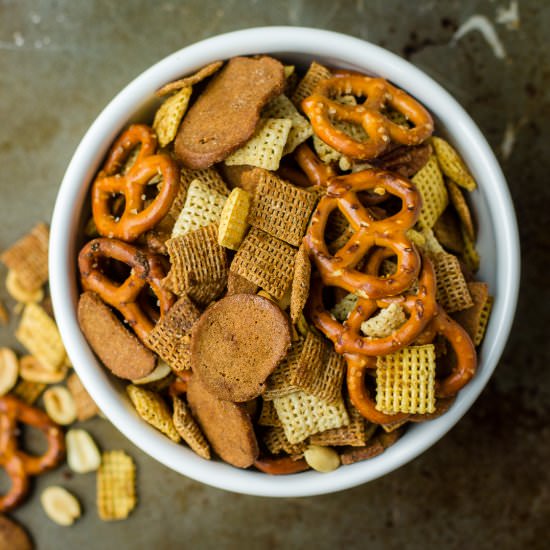 Rye Chip Chex Mix - Recipe photo by nourishandfete