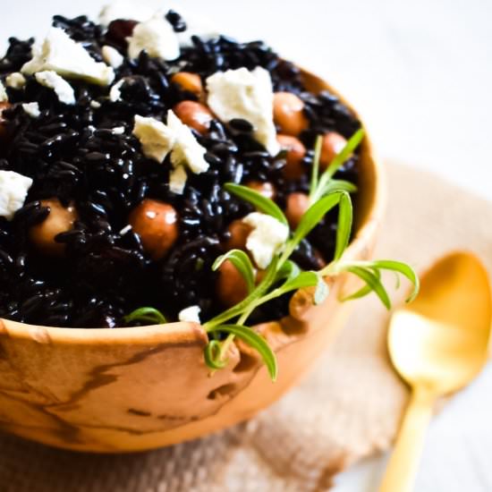 Cranberry Goat Cheese Black Rice - Recipe photo by stephanieleenutrition