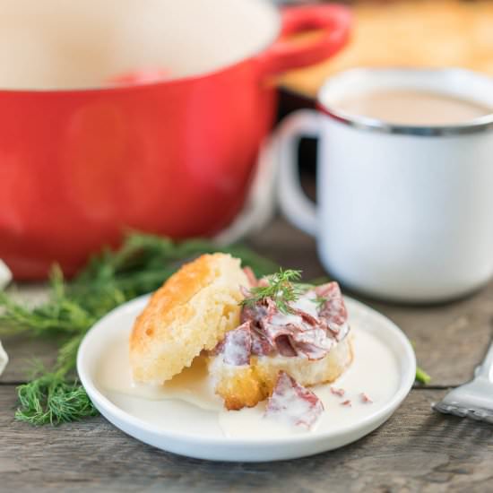 Gluten Free Cream Chip Beef - Recipe photo by HealthStartsintheKitchen