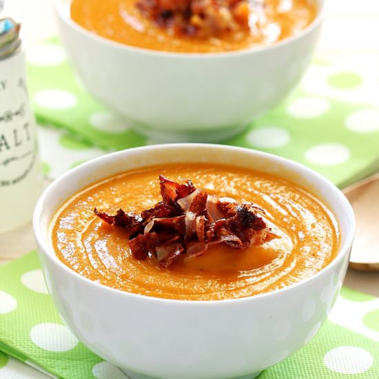 Sweet Potato Soup with Curry - Recipe photo by culinaryflavors