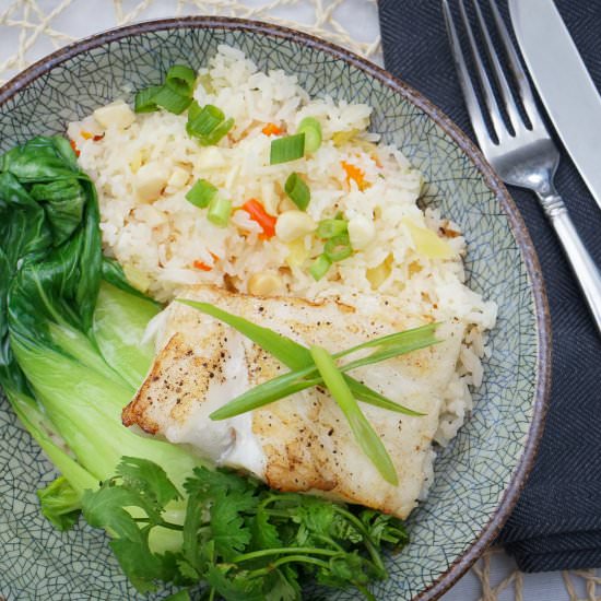 Coconut Poached Seabass - Recipe photo by Couple In The Kitchen