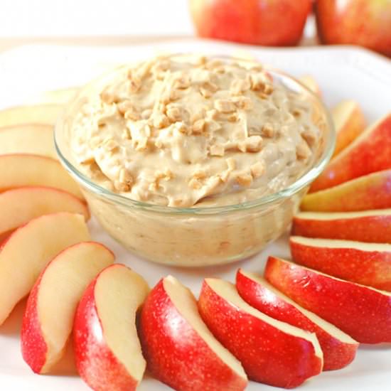 Toffee Cream Cheese Apple Dip - Recipe photo by savingcentbycent