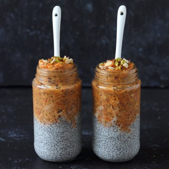 carrot kheer chia pudding - Recipe photo by easyfoodsmith