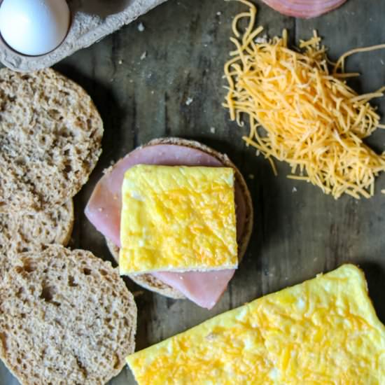 Healthy Egg McMuffin Sandwiches - Recipe photo by amindfullmom