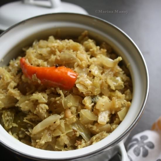 Cabbage Thoran - Recipe photo by flavouredgoodness