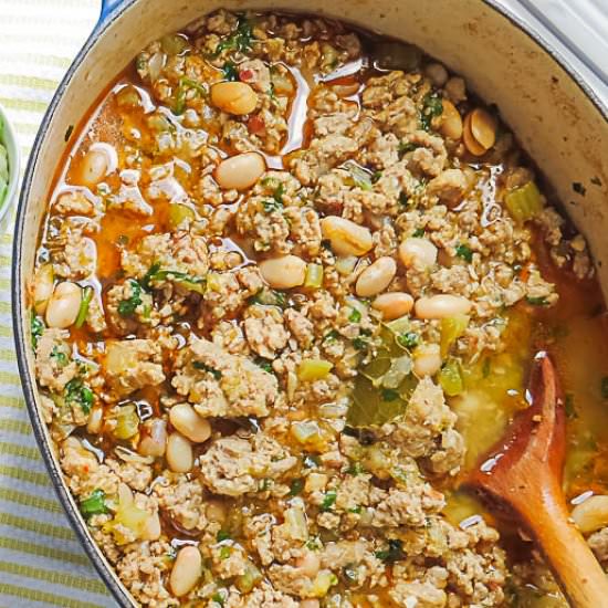 Tomatillo Turkey Chili - Recipe photo by garlic and zest