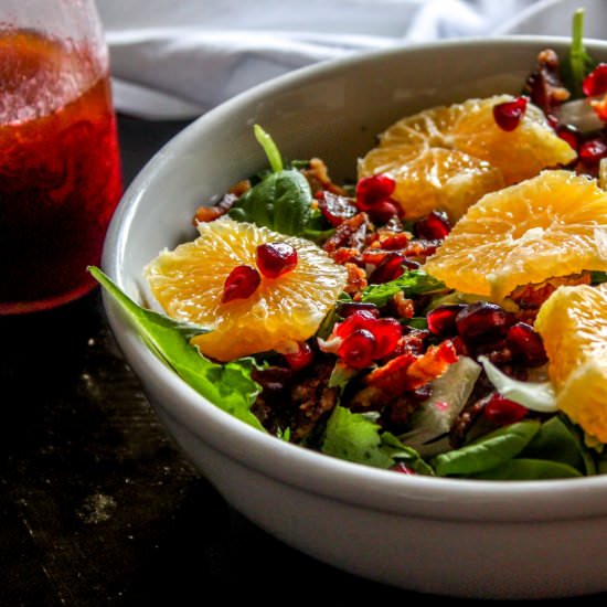 Winter Salad with Pomegranate - Recipe photo by percolatekitchen