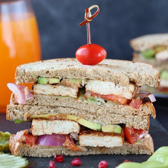 Vegan BBQ Tofu Sandwich - Recipe photo by ruchiskitchen
