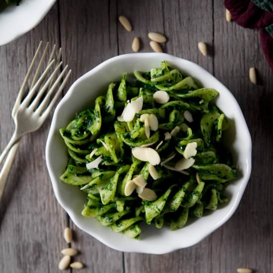 Cavolo Nero Pesto Pasta - Recipe photo by Inside the rustic kitchen