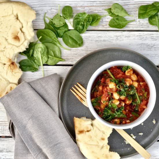 Moroccan Spiced Chickpeas - Recipe photo by simmerandsauce