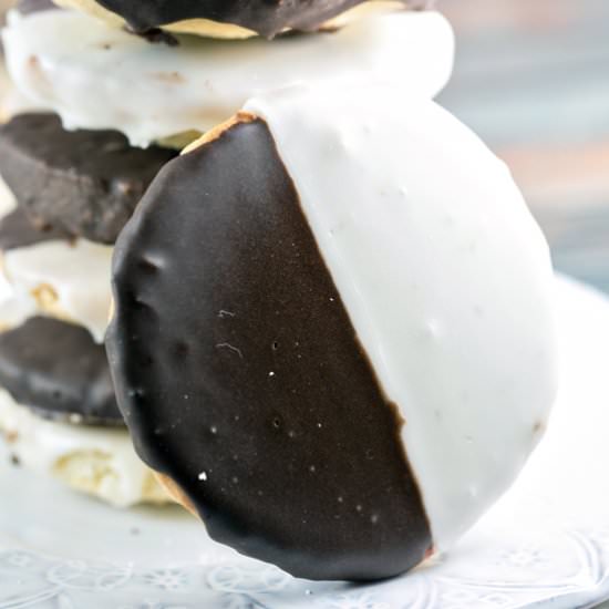 Black and White Cookies - Recipe photo by bunsenburnerbakery