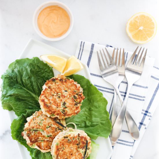 Healthy Zucchini Tuna Cakes - Recipe photo by stephanieleenutrition