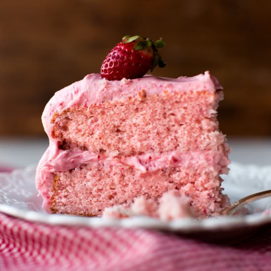 Homemade Strawberry Cake - Recipe photo by sallysbakingaddiction