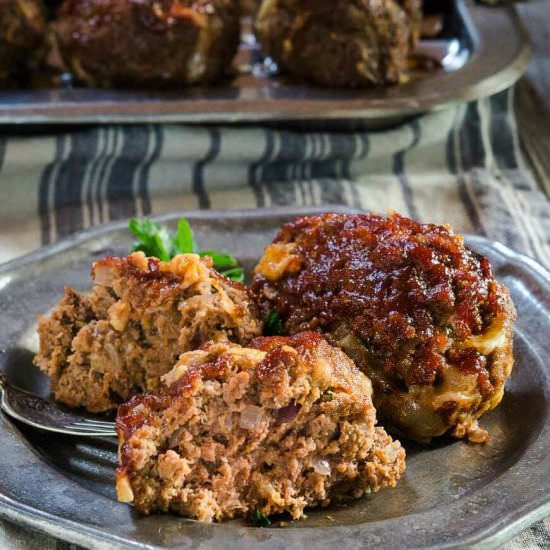 Lightened-Up Cheesy Meat Loaf Minis - Recipe photo by HostessAtHeart